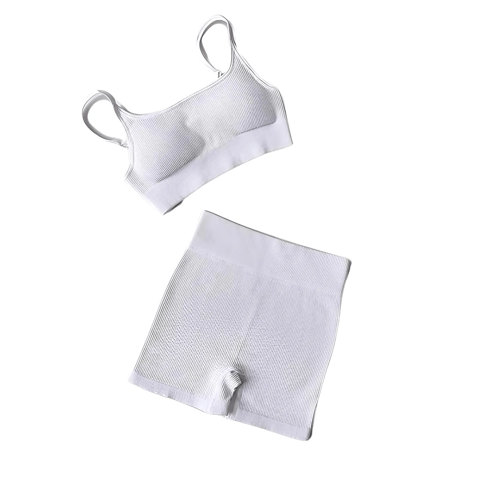 Seamless Yoga Set Female Women's Crop Top Bra & Shorts 2PCS