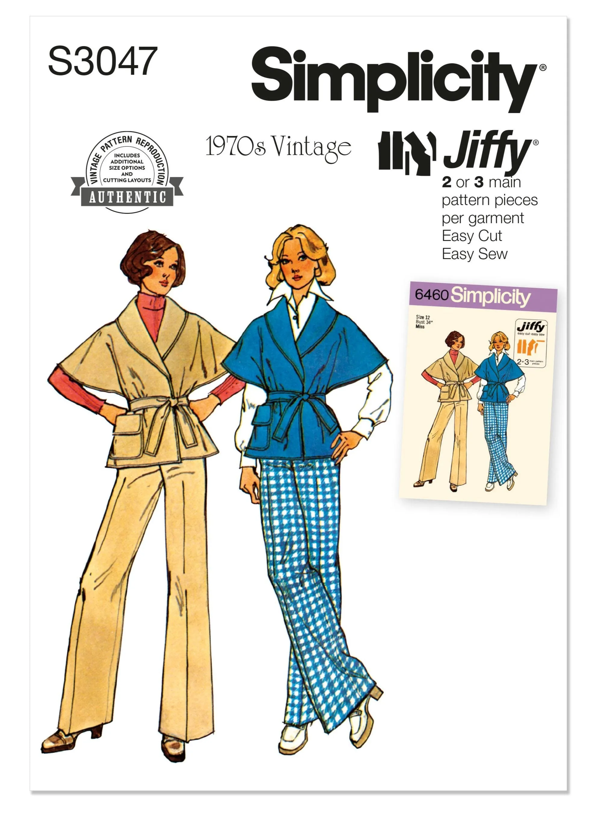 Simplicity sewing pattern S3047 Misses' Trousers and Jacket