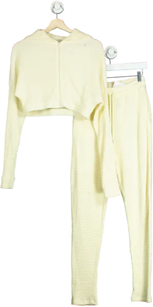 Soso Cream Waffle Knit Hoodie and Joggers Set UK 8