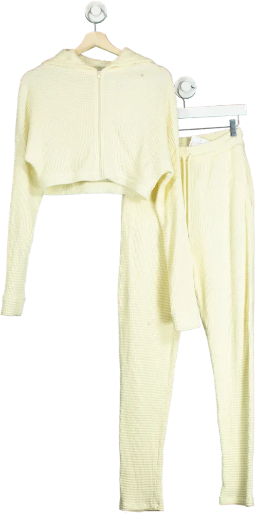 Soso Cream Waffle Knit Hoodie and Joggers Set UK 8