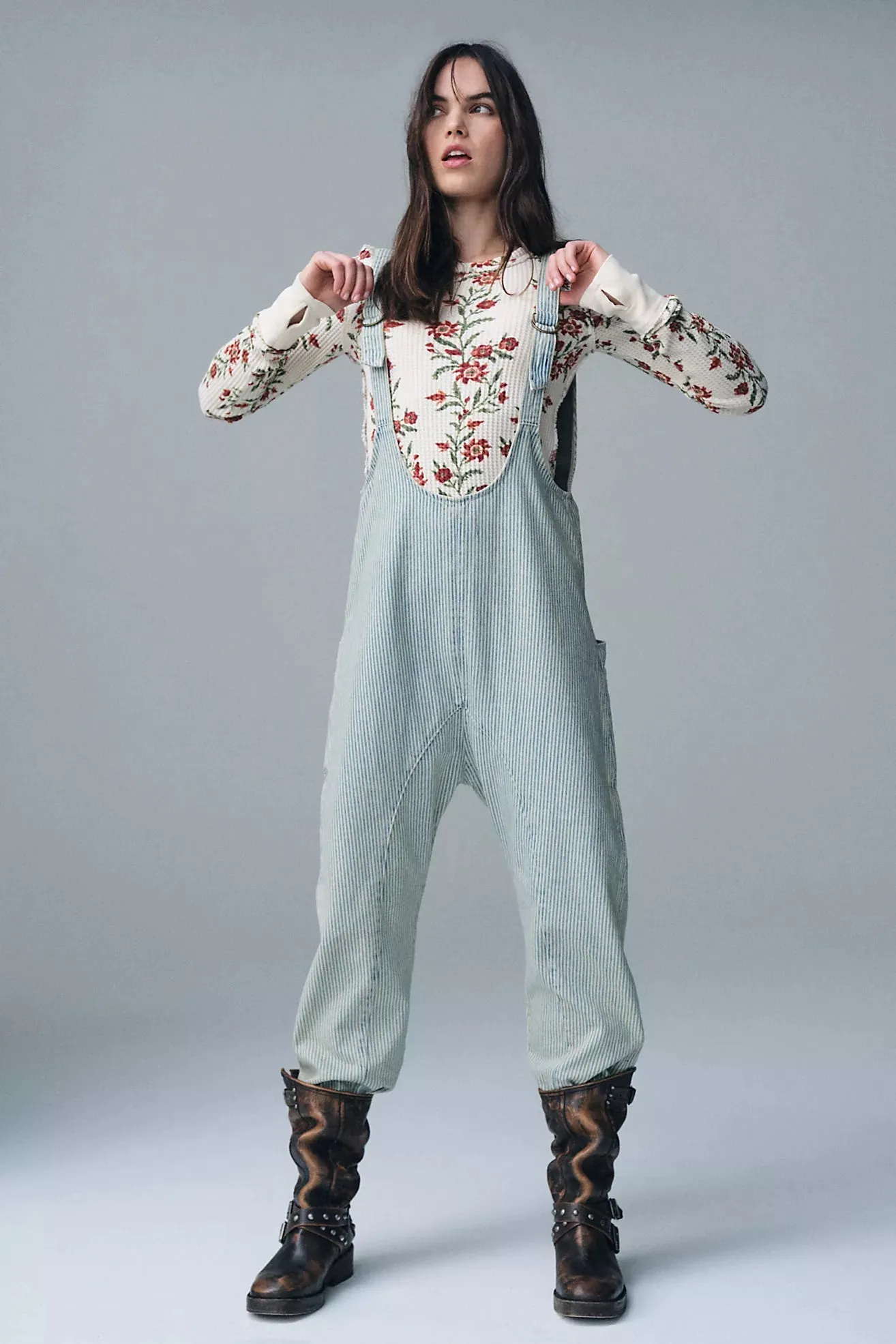 The High Roller Railroad Jumpsuit by Free People