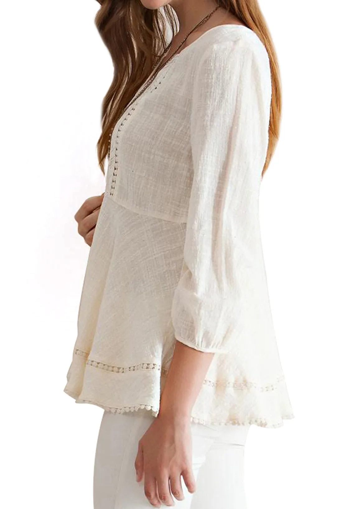 The Ivory Bohemian Tunic Top