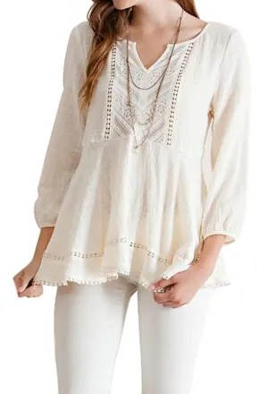 The Ivory Bohemian Tunic Top