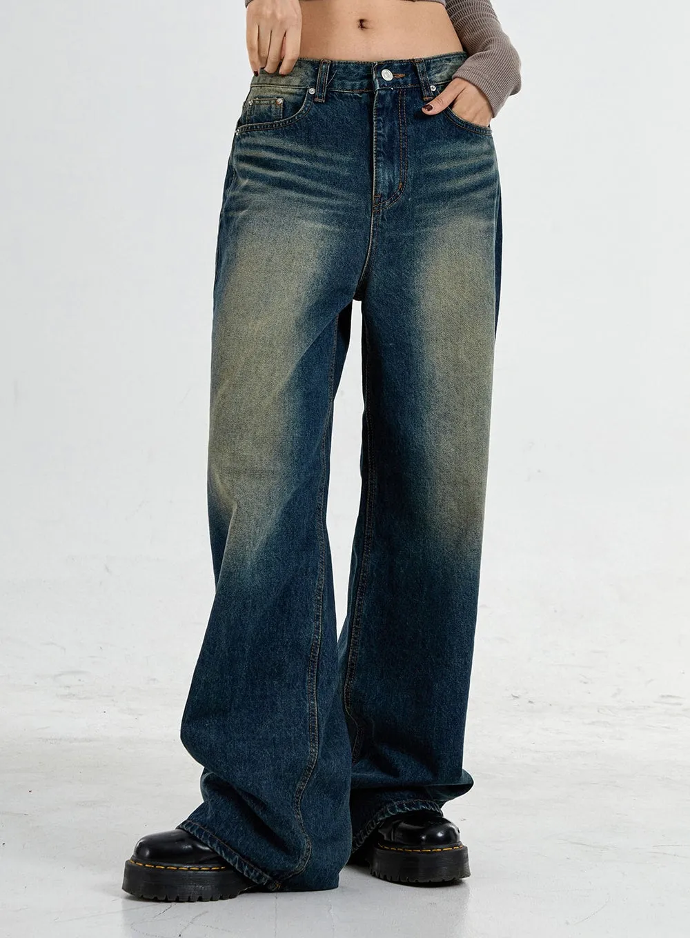 Wide Leg Denim Pants CO11