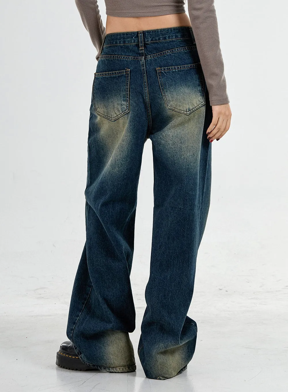 Wide Leg Denim Pants CO11