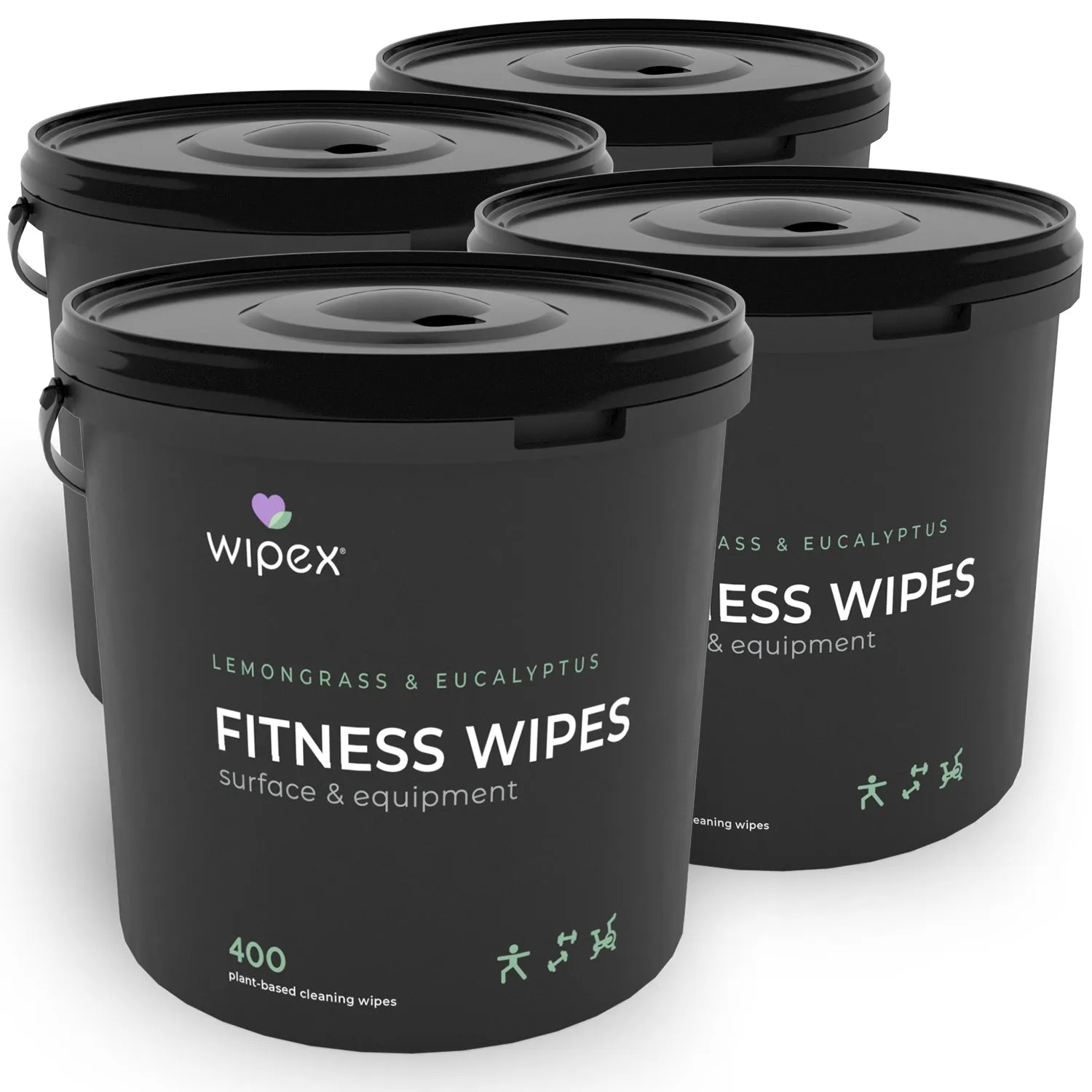 Wipex 400 Yoga Mat Wipes | Natural | Plant-based | For Fitness & Yoga Gear, Chiropractic, Massage Tables