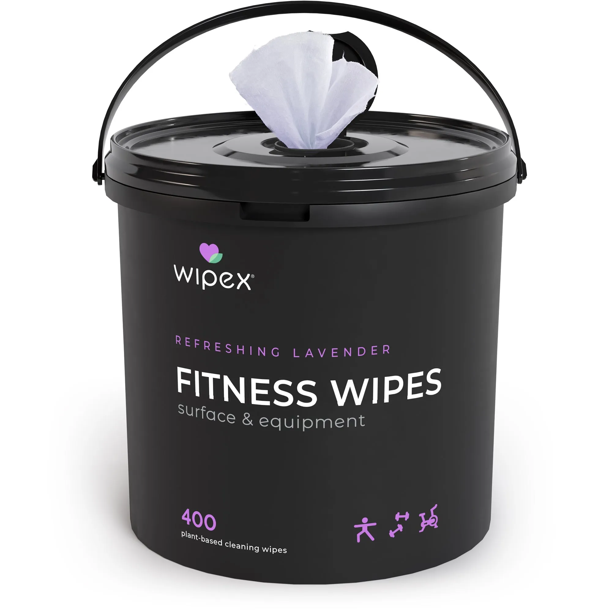 Wipex 400 Yoga Mat Wipes | Natural | Plant-based | For Fitness & Yoga Gear, Chiropractic, Massage Tables