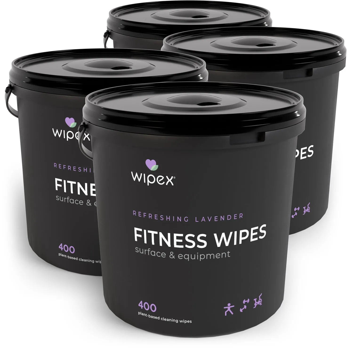 Wipex 400 Yoga Mat Wipes | Natural | Plant-based | For Fitness & Yoga Gear, Chiropractic, Massage Tables